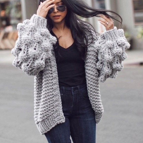 Gray pomegranate Cardigan - Picture 5 of 11